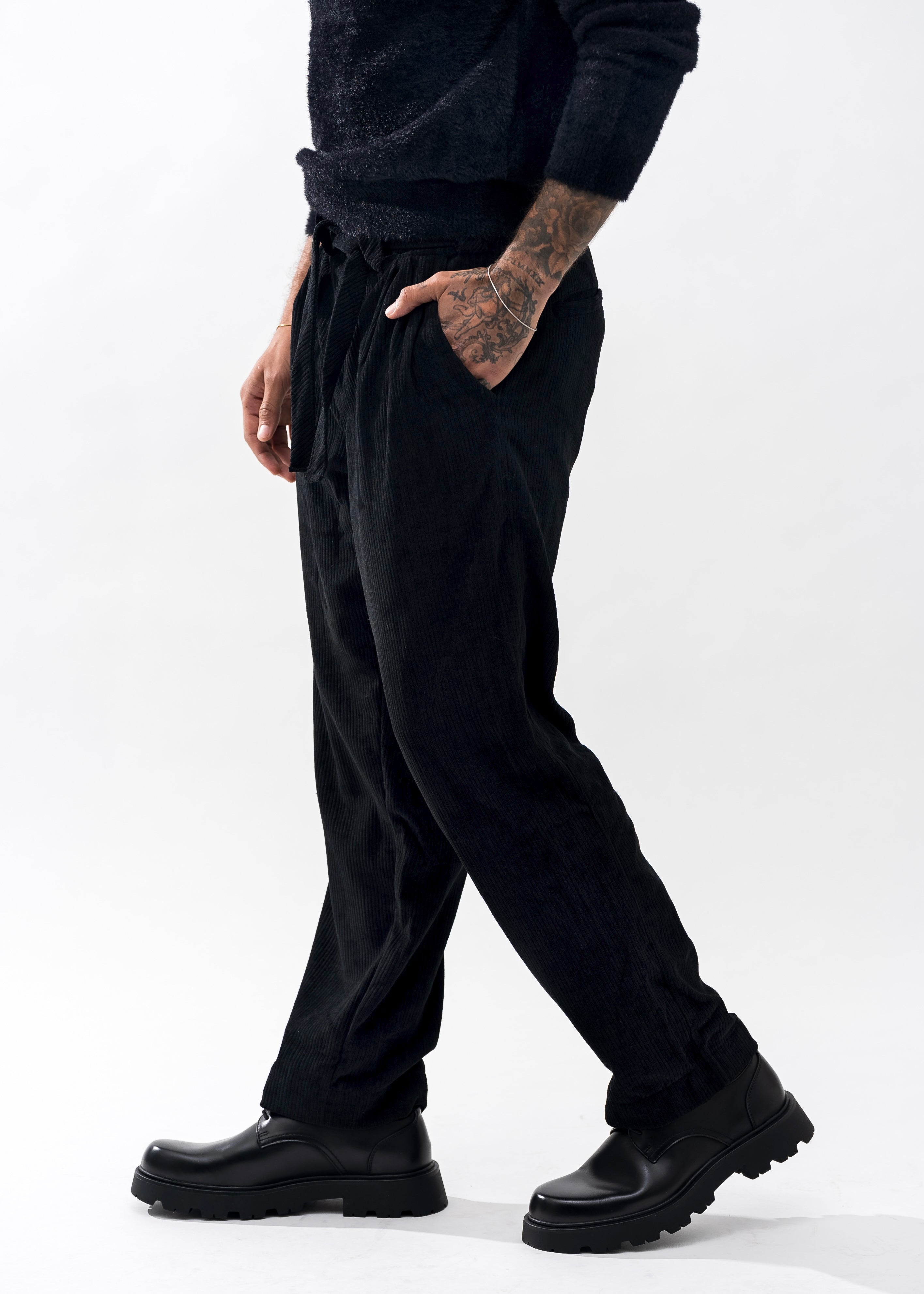 Jet Black Velvet Pant