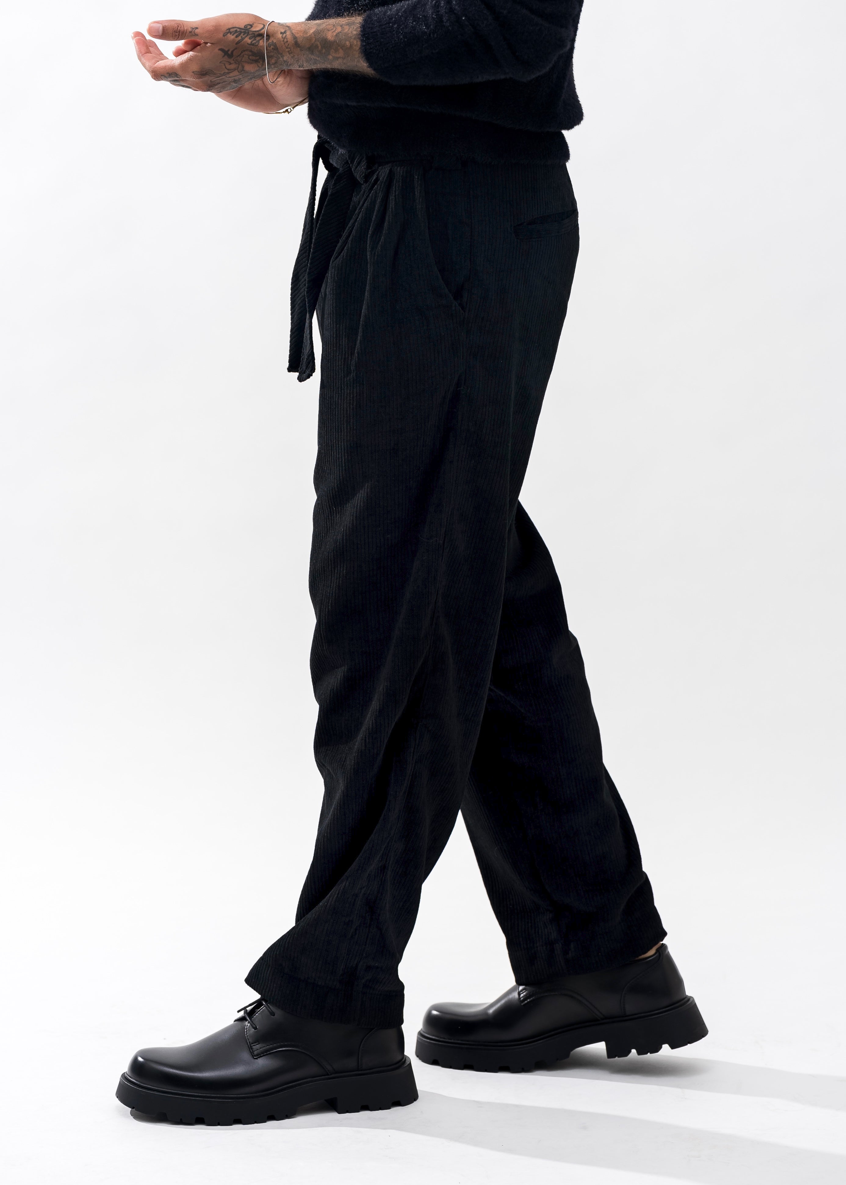 Jet Black Velvet Pant